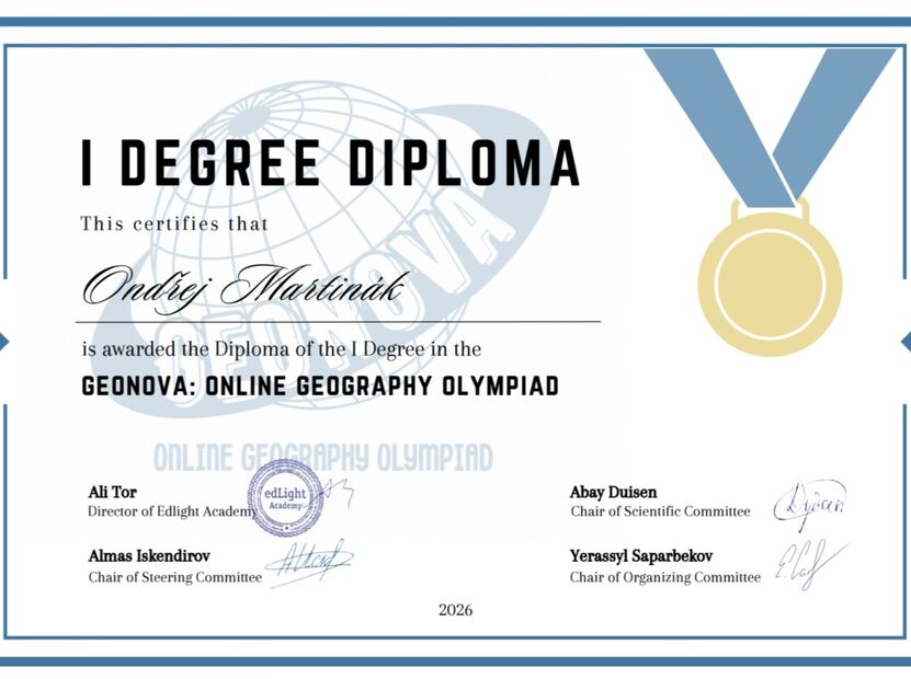 Úspěch českých geografů v internetové geografické olympiádě GeoNova